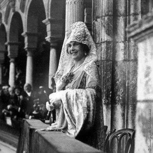 hm queen victoria eugenie of battenberg . victoria eugenie julia ena . wife of king of spain alfonso 13 of bourbon . granddaughter of queen victoria of the united kingdom . jose gomez ortega . josé gómez ortega . joselito . joselito el gallo . gallito . The Monumental Bullring of Seville . angel rengell & luccia lignan . angel rengell . luccia lignan . angel rengell and luccia lignan co.uk . angel rengell contemporary art . luccia lignan contemporary art .