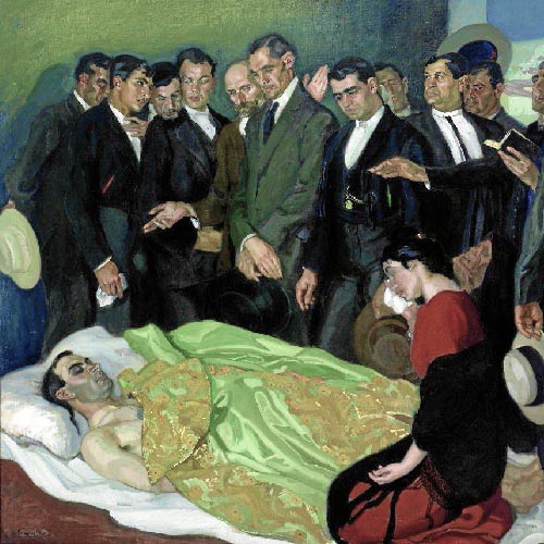 daniel vazquez diaz . daniel vázquez díaz . the death of the bullfighter . museum of huelva . jose gomez ortega . jose gomez ortega joselito el gallo . josé gómez ortega "joselito" el gallo . joselito . joselito el gallo . gallito . bullfighter . angel rengell . luccia lignan .